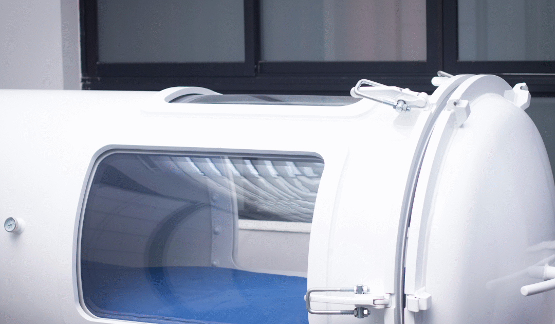 Full-size hyperbaric chamber setup in a clinical environment